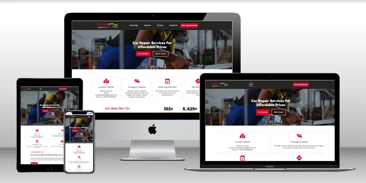 Kendrick Designs portfolio — Carstart — web design